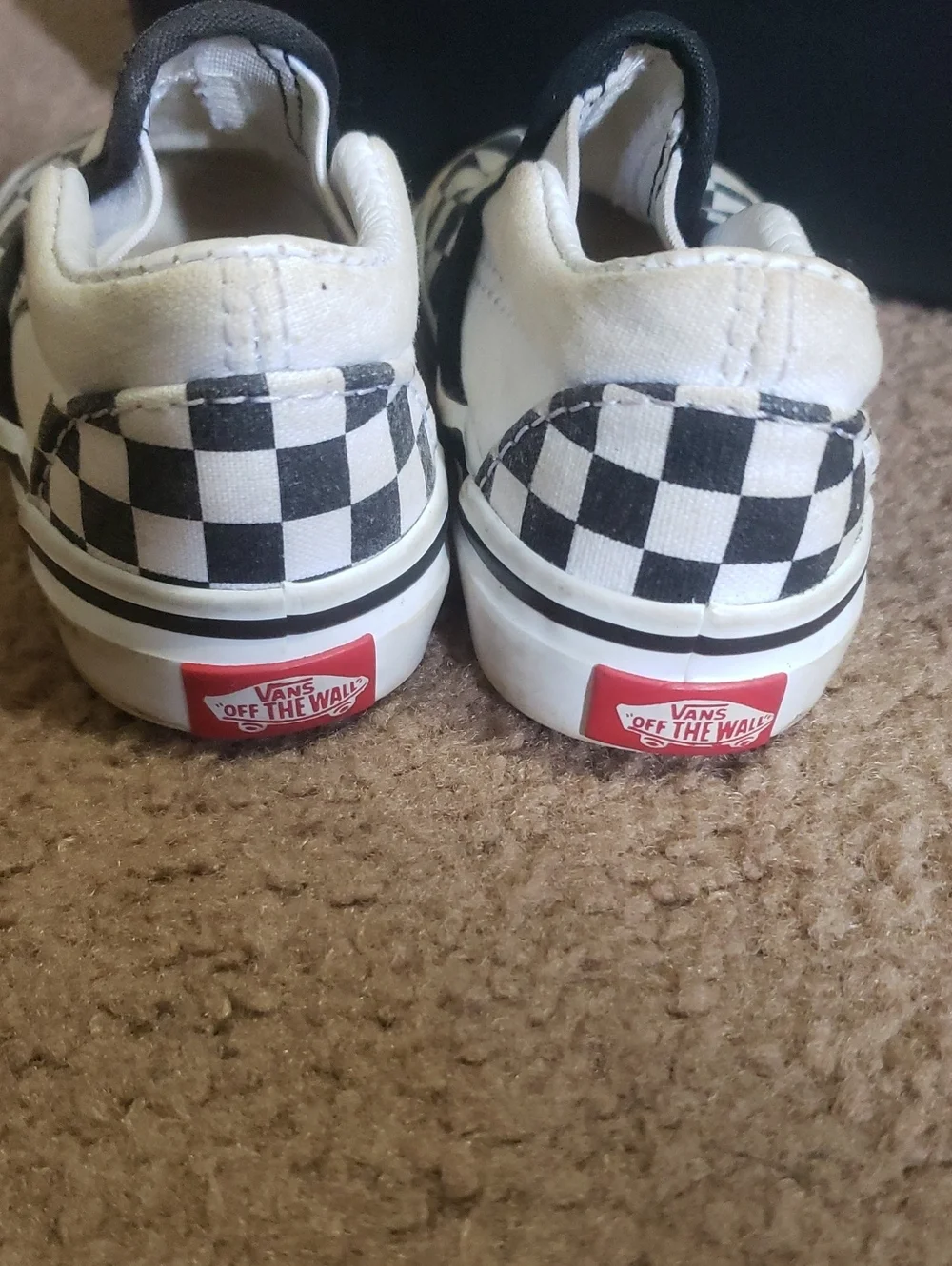 Vans Kids Checkerboard Slip-On Sneakers - Black & White